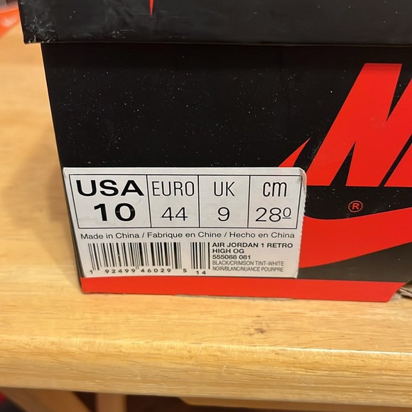 Jordan 1 Retro High OG “Black Crimson Tint” - Picture 9 of 10